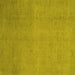 Square Abstract Yellow Modern Rug, abs2718yw