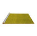 Sideview of Machine Washable Abstract Yellow Modern Rug, wshabs2718yw