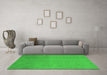 Machine Washable Abstract Green Modern Area Rugs in a Living Room,, wshabs2718grn