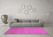 Machine Washable Abstract Pink Modern Rug in a Living Room, wshabs2718pnk