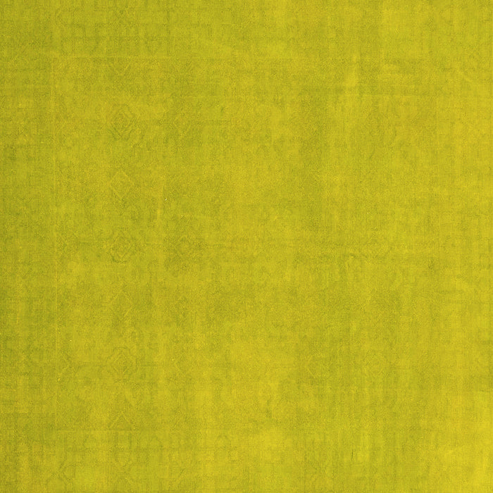 Square Machine Washable Oriental Yellow Modern Rug, wshabs2719yw