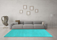 Machine Washable Oriental Light Blue Modern Rug, wshabs2719lblu