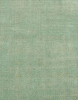 Machine Washable Abstract Green Rug, wshabs2719