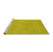 Sideview of Machine Washable Oriental Yellow Modern Rug, wshabs2719yw