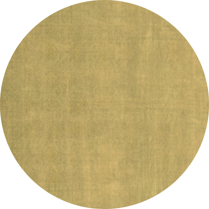 Round Oriental Brown Modern Rug, abs2719brn