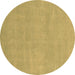 Round Oriental Brown Modern Rug, abs2719brn