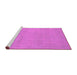 Sideview of Machine Washable Oriental Pink Modern Rug, wshabs2719pnk