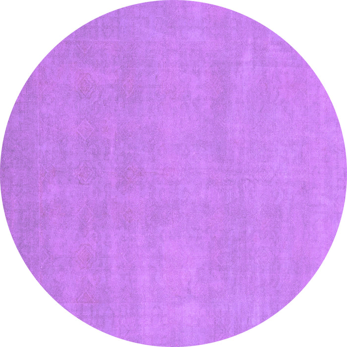 Round Oriental Purple Modern Rug, abs2719pur