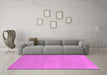 Machine Washable Oriental Pink Modern Rug in a Living Room, wshabs2719pnk