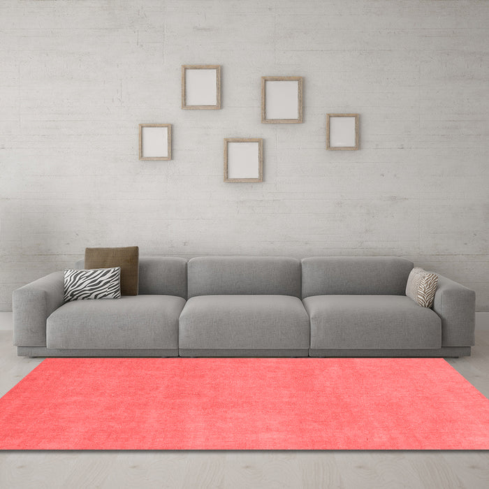 Modern Red Washable Rugs