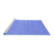 Sideview of Machine Washable Oriental Blue Modern Rug, wshabs2719blu