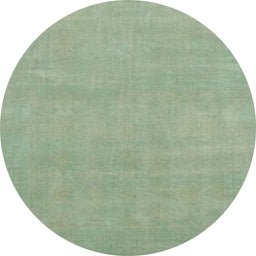 Round Abstract Green Oriental Rug, abs2719