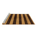 Sideview of Machine Washable Oriental Brown Modern Rug, wshabs271brn