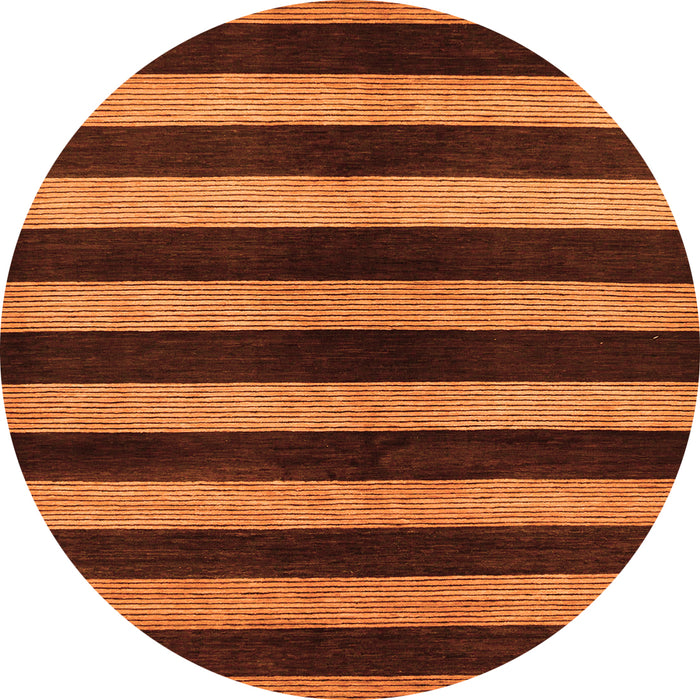 Round Oriental Orange Modern Rug, abs271org