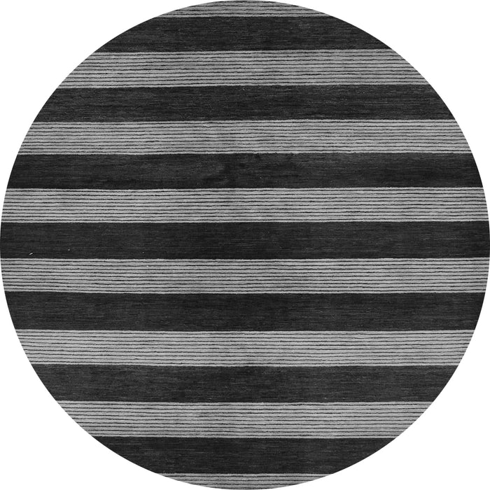 Round Oriental Gray Modern Rug, abs271gry