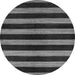 Round Oriental Gray Modern Rug, abs271gry