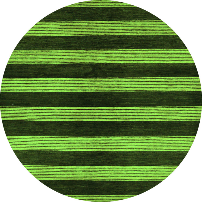 Round Oriental Green Modern Rug, abs271grn