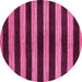 Round Oriental Pink Modern Rug, abs271pnk