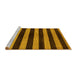 Sideview of Machine Washable Oriental Yellow Modern Rug, wshabs271yw