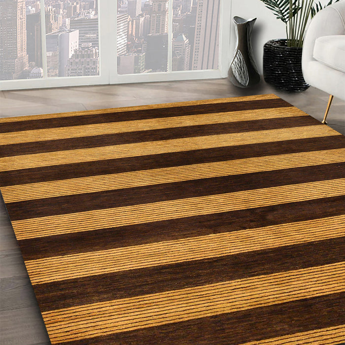 Abstract Red Oriental Rug in Family Room, abs271