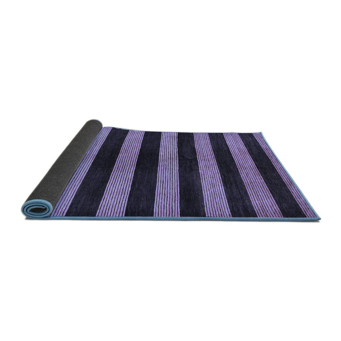 Sideview of Oriental Blue Modern Rug, abs271blu