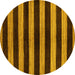 Round Oriental Yellow Modern Rug, abs271yw