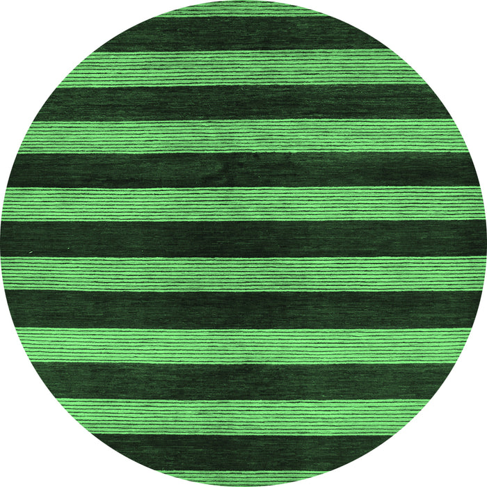 Round Oriental Emerald Green Modern Rug, abs271emgrn