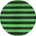 Round Oriental Emerald Green Modern Rug, abs271emgrn