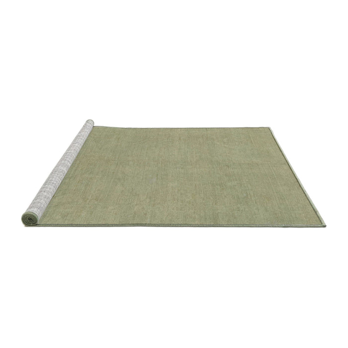 Sideview of Machine Washable Abstract Olive Green Rug, wshabs2720
