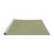 Sideview of Machine Washable Abstract Olive Green Rug, wshabs2720