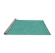 Sideview of Machine Washable Oriental Light Blue Modern Rug, wshabs2720lblu