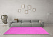 Machine Washable Oriental Pink Modern Rug in a Living Room, wshabs2720pnk