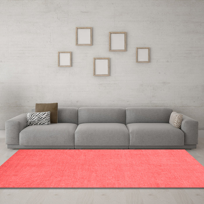 Modern Red Washable Rugs