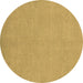 Round Oriental Brown Modern Rug, abs2720brn