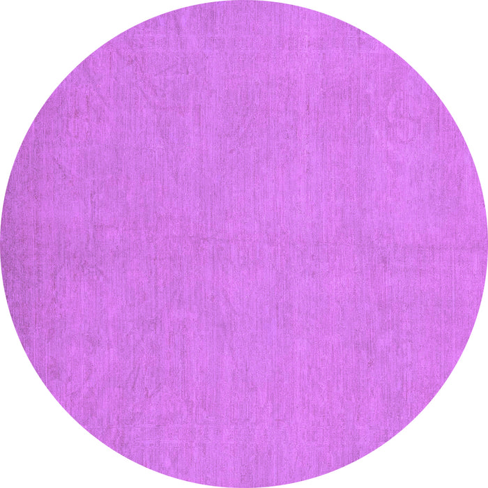 Round Machine Washable Oriental Purple Modern Area Rugs, wshabs2720pur
