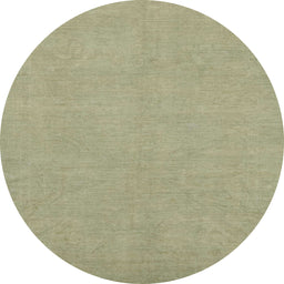 Round Abstract Olive Green Oriental Rug, abs2720