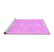 Sideview of Machine Washable Oriental Purple Modern Area Rugs, wshabs2721pur