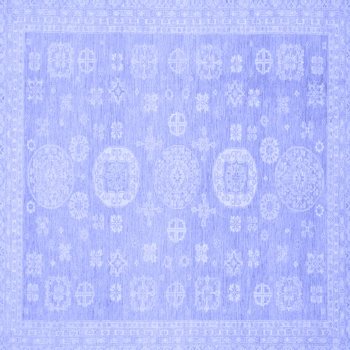 Square Oriental Blue Modern Rug, abs2721blu