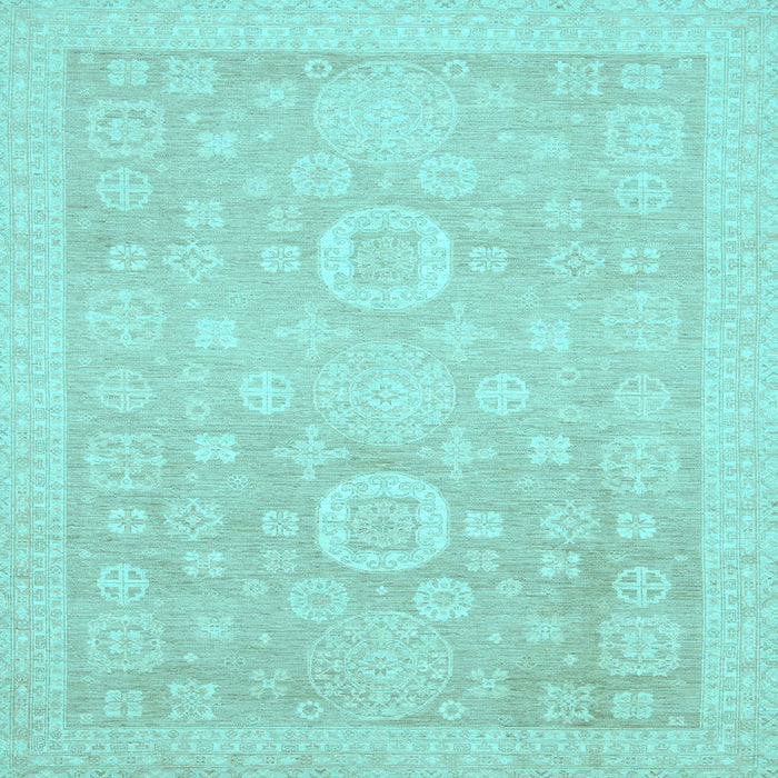 Square Oriental Light Blue Modern Rug, abs2721lblu