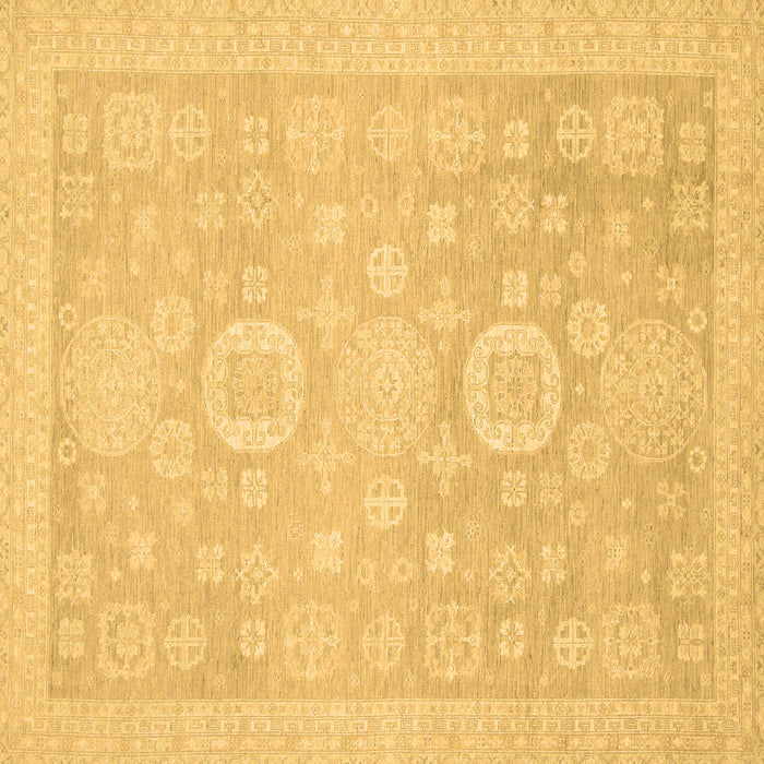 Square Machine Washable Oriental Brown Modern Rug, wshabs2721brn