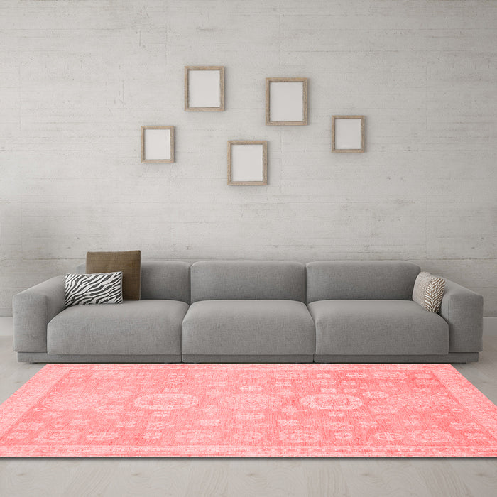 Modern Red Washable Rugs