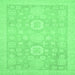 Square Oriental Emerald Green Modern Rug, abs2721emgrn