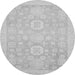 Round Oriental Gray Modern Rug, abs2721gry