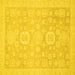 Square Oriental Yellow Modern Rug, abs2721yw