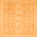 Square Oriental Orange Modern Rug, abs2721org