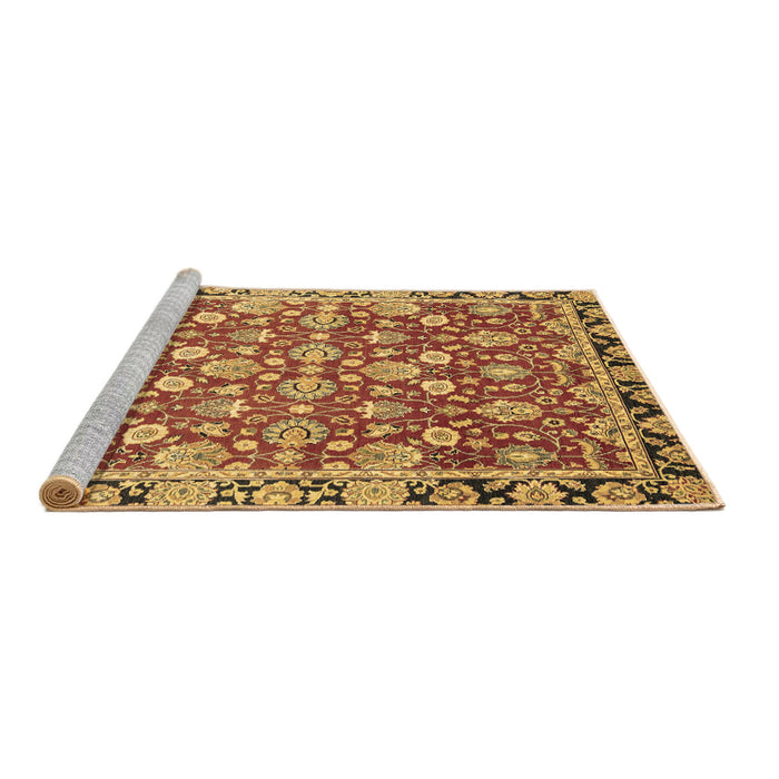 Sideview of Machine Washable Oriental Brown Modern Rug, wshabs2722brn