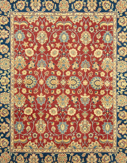 Abstract Fire Brick Red Oriental Rug, abs2722