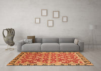 Machine Washable Oriental Orange Modern Rug, wshabs2722org