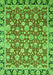 Machine Washable Oriental Green Modern Area Rugs, wshabs2722grn