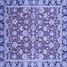 Square Oriental Blue Modern Rug, abs2722blu